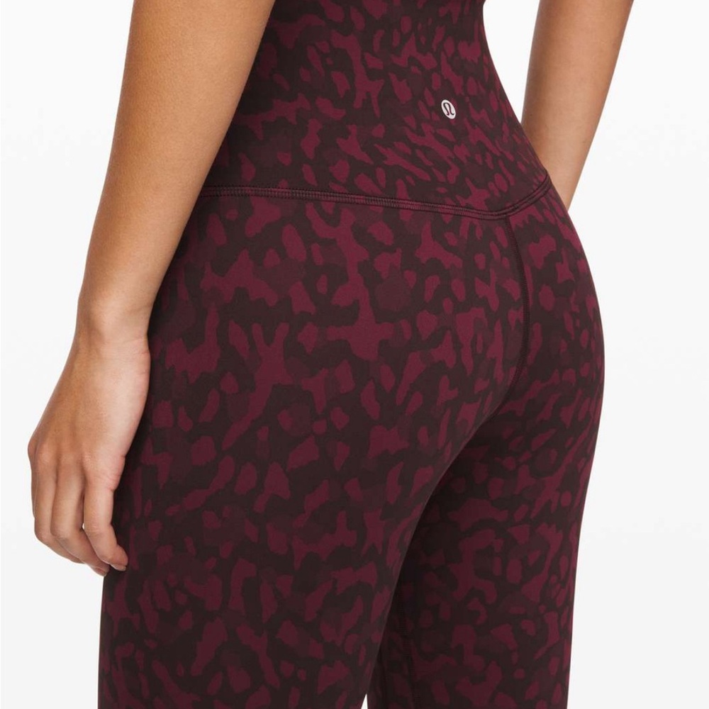 Burgundy Camo Lululemon Align Pant II Size 10